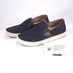Olukai Pehuea Mesh Casual Slip on Flat Shoe Womens Size 7.5 20271-DEDE Blue